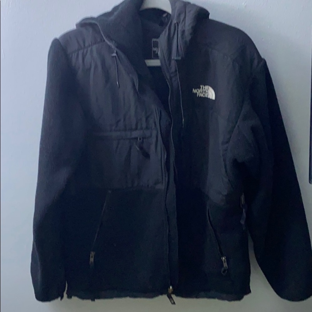 The North Face men’s black Sherpa black hoodie.